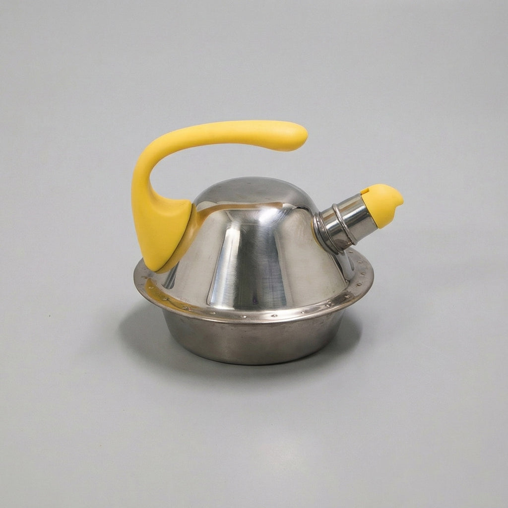 Tea Kettle Turtle by Anna Efverlund for Ikea - Stainless and Yellow Plastic