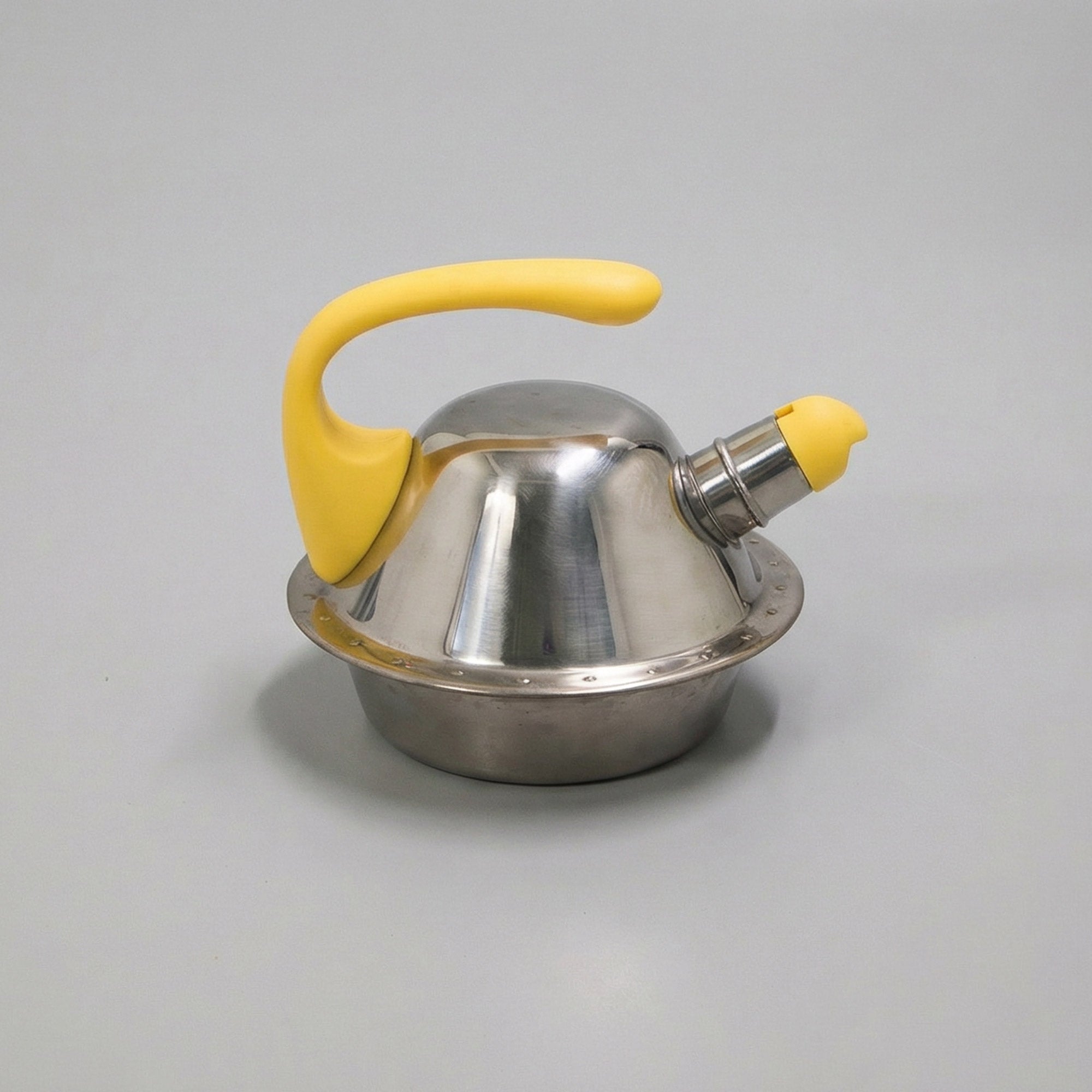 Tea Kettle Turtle by Anna Efverlund for Ikea - Stainless and Yellow Plastic