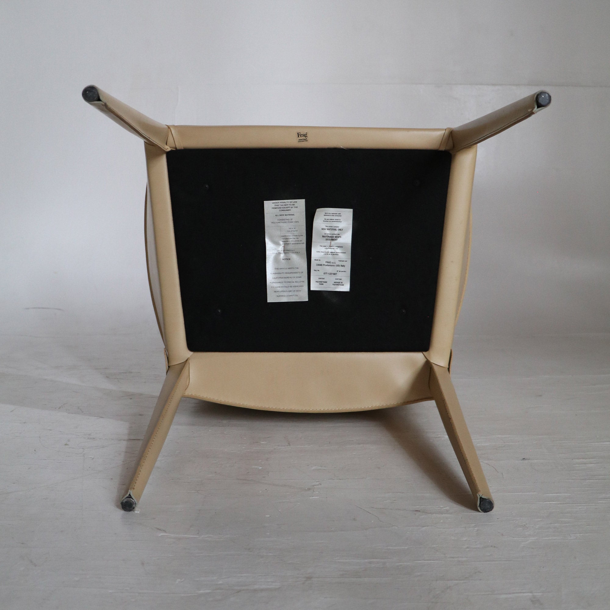 Bottega Leather Chair by Renzo Fauciglietti and Graziella Bianchi for Frag Italia