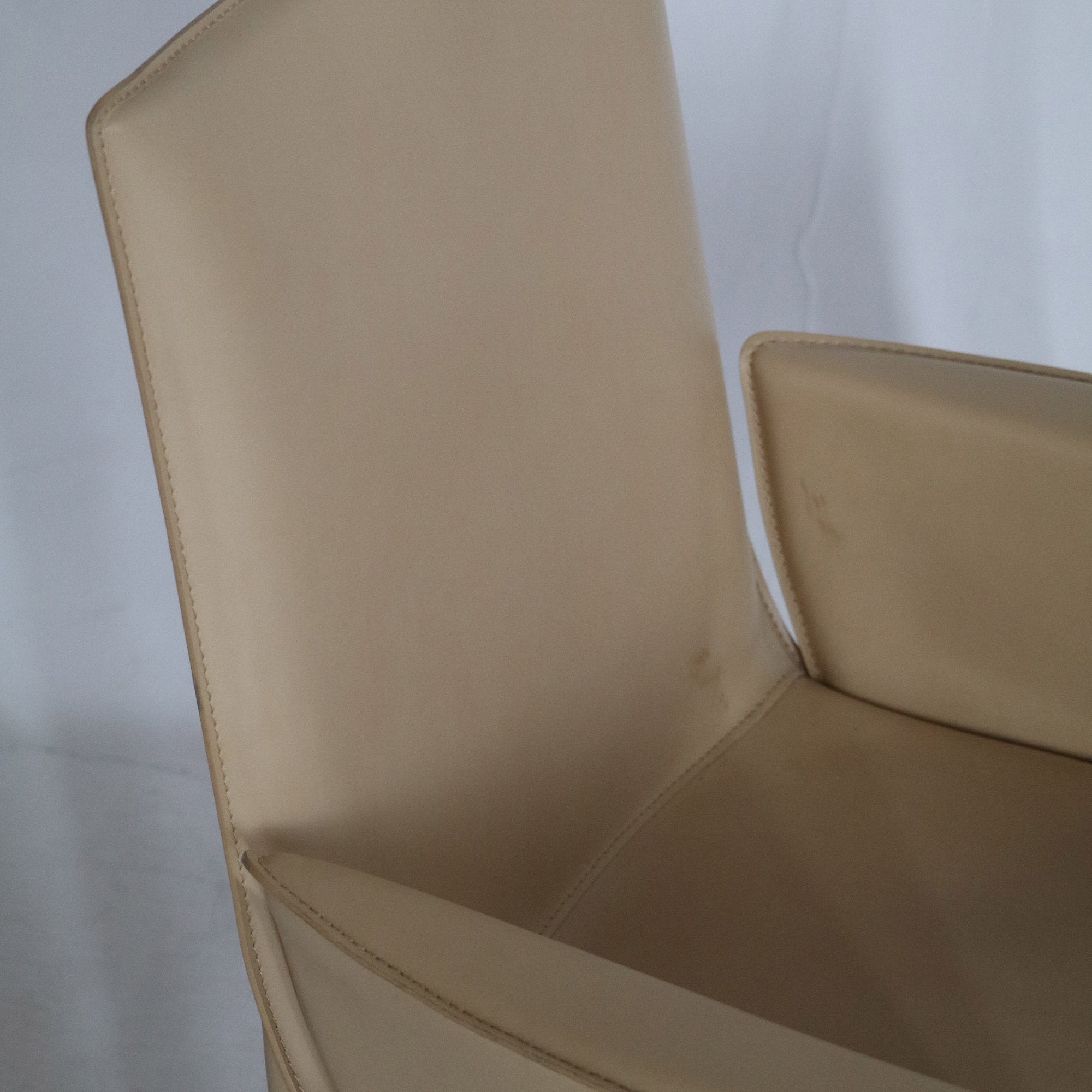 Bottega Leather Chair by Renzo Fauciglietti and Graziella Bianchi for Frag Italia