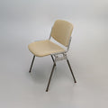 Stackable chair DSC 106 by Giancarlo Piretti for Castelli - Camel upholstery and aluminum frame