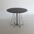 dining table paperclip by vignelli studio for knoll - chrome and black