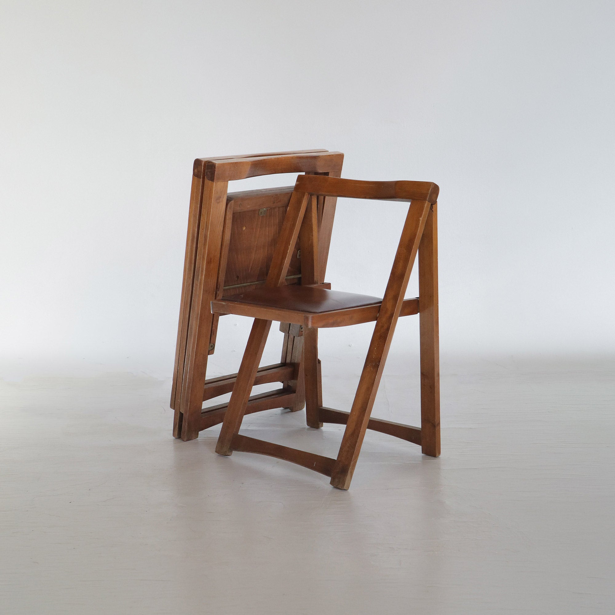 Trieste wooden foldable chair by Aldo Jacober for Alberto Bazzani