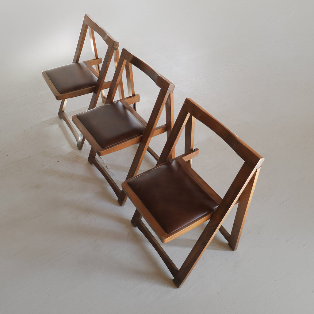 Trieste wooden foldable chair by Aldo Jacober for Alberto Bazzani