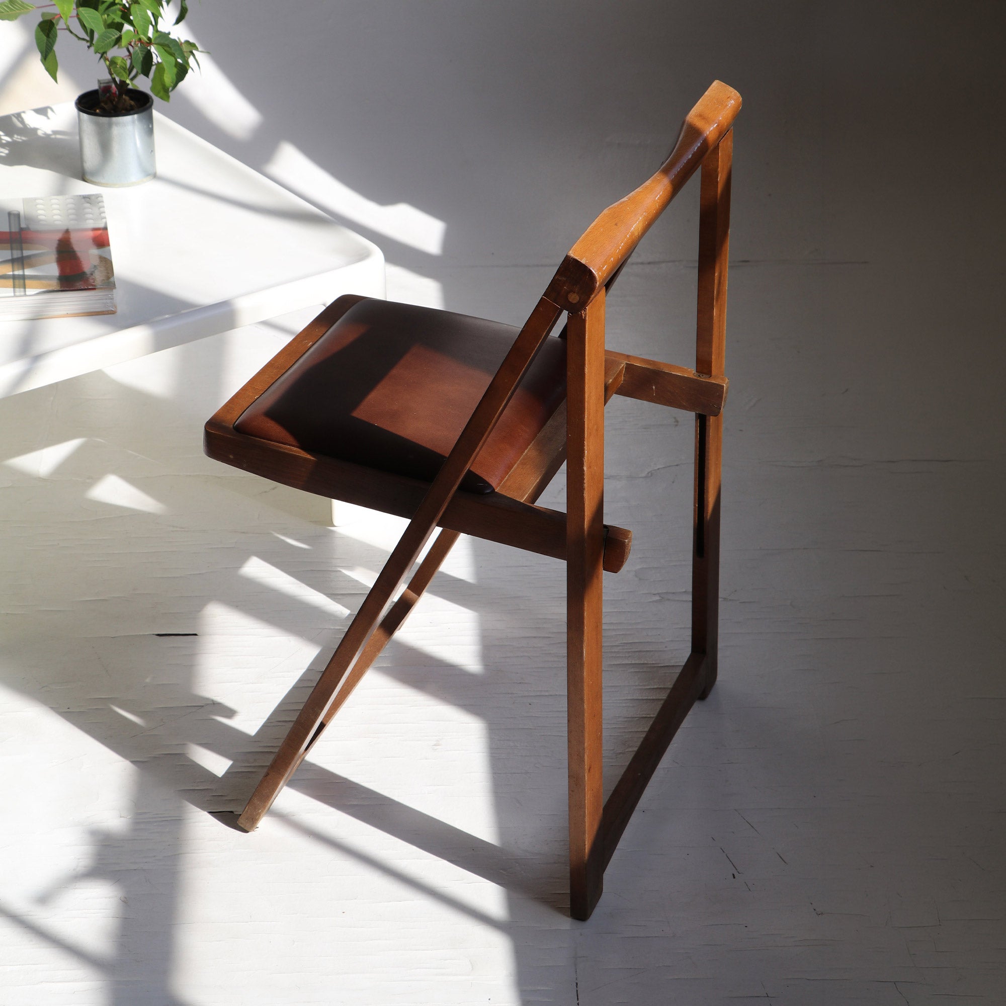 Trieste wooden foldable chair by Aldo Jacober for Alberto Bazzani