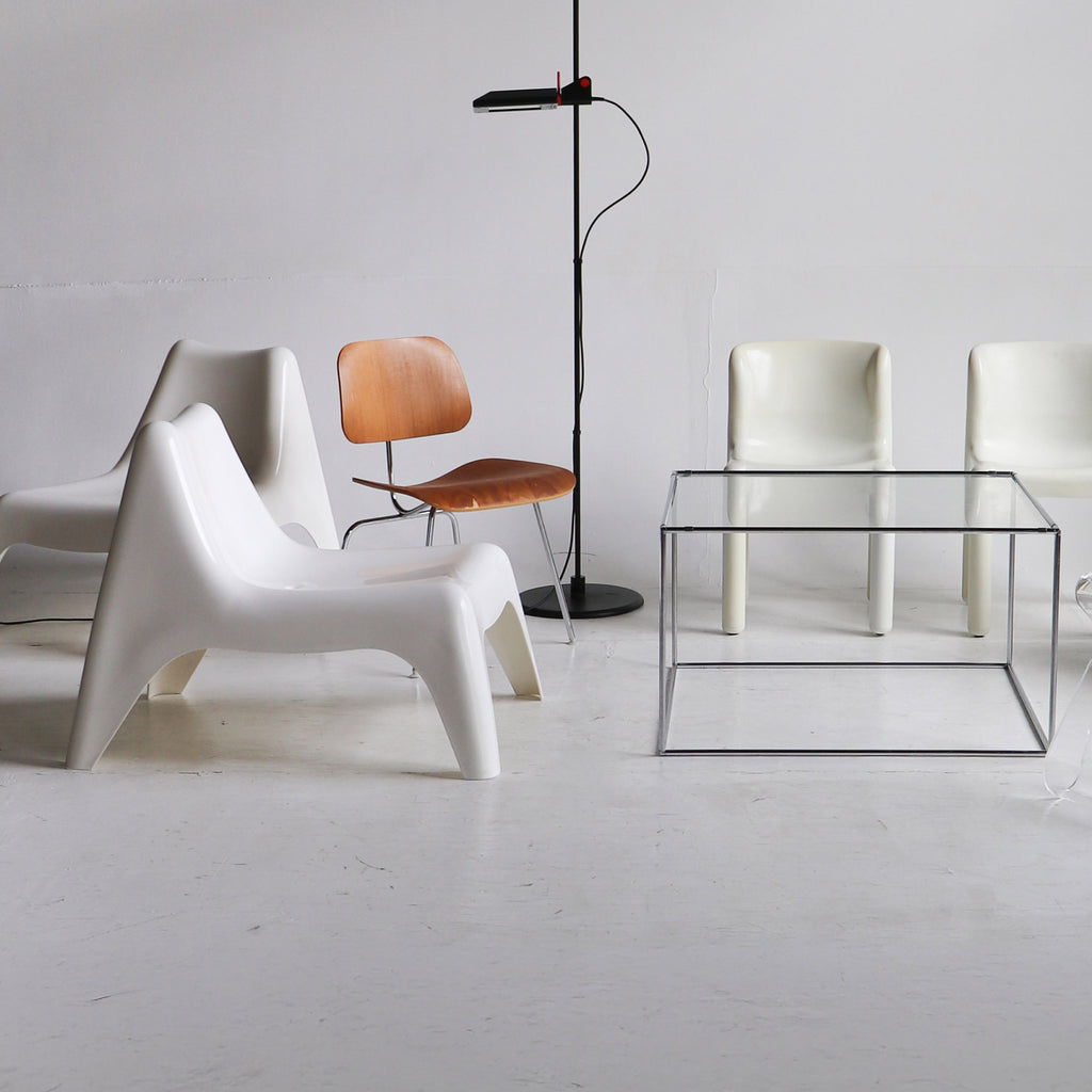 Vago white plastic outdoor and indoor chair by Thomas Sandelle for IKEA PS 1999