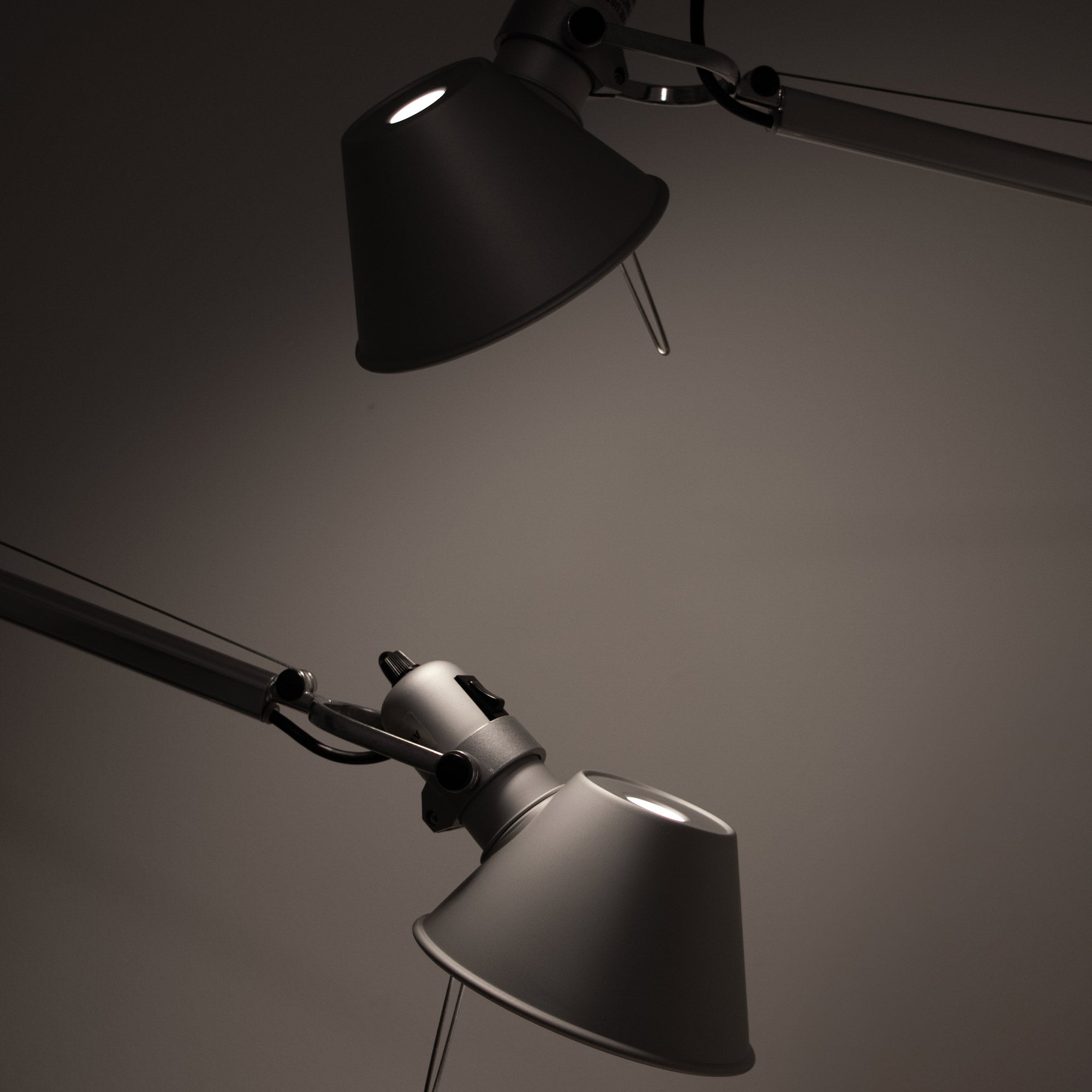 Desk lamp Tolomeo Mini by De Lucchi and Fassina for Artemide - Aluminum Stainless articulated lamp