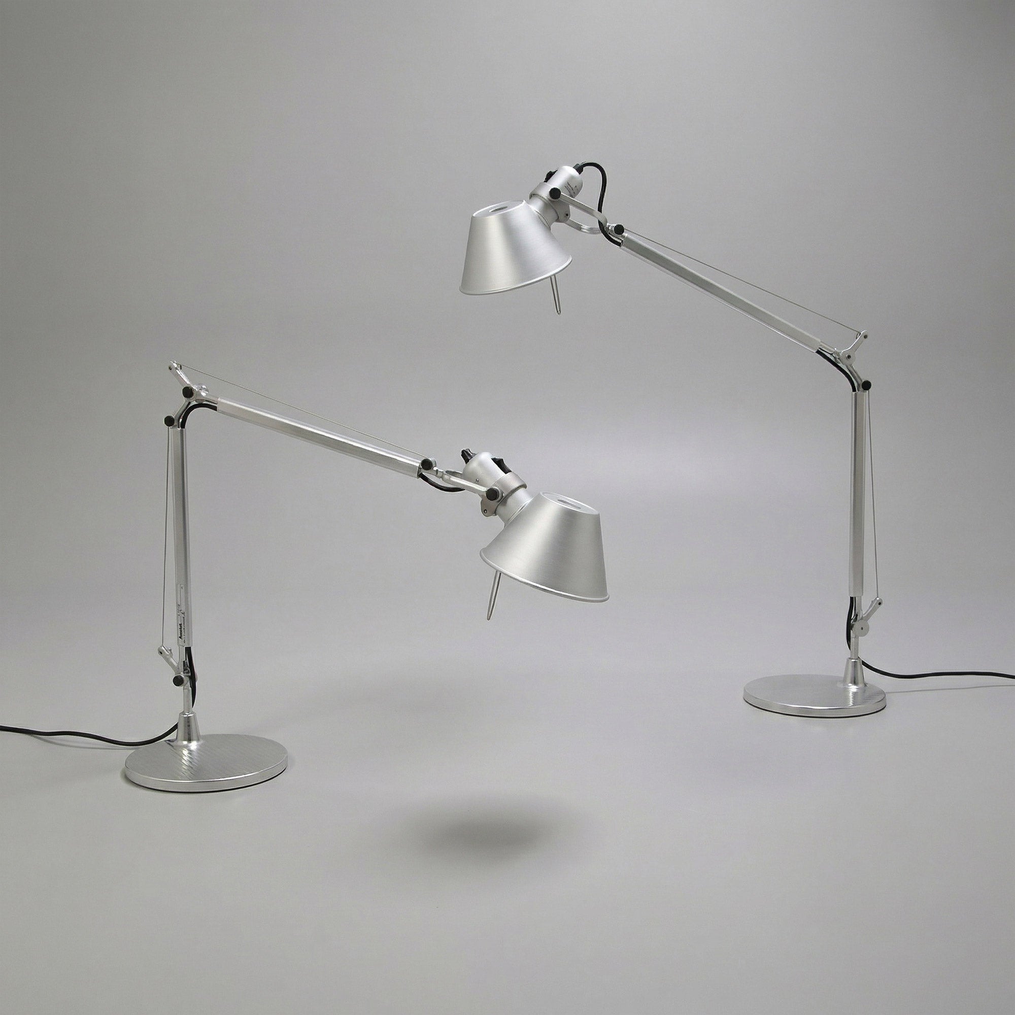 Desk lamp Tolomeo Mini by De Lucchi and Fassina for Artemide - Aluminum Stainless articulated lamp