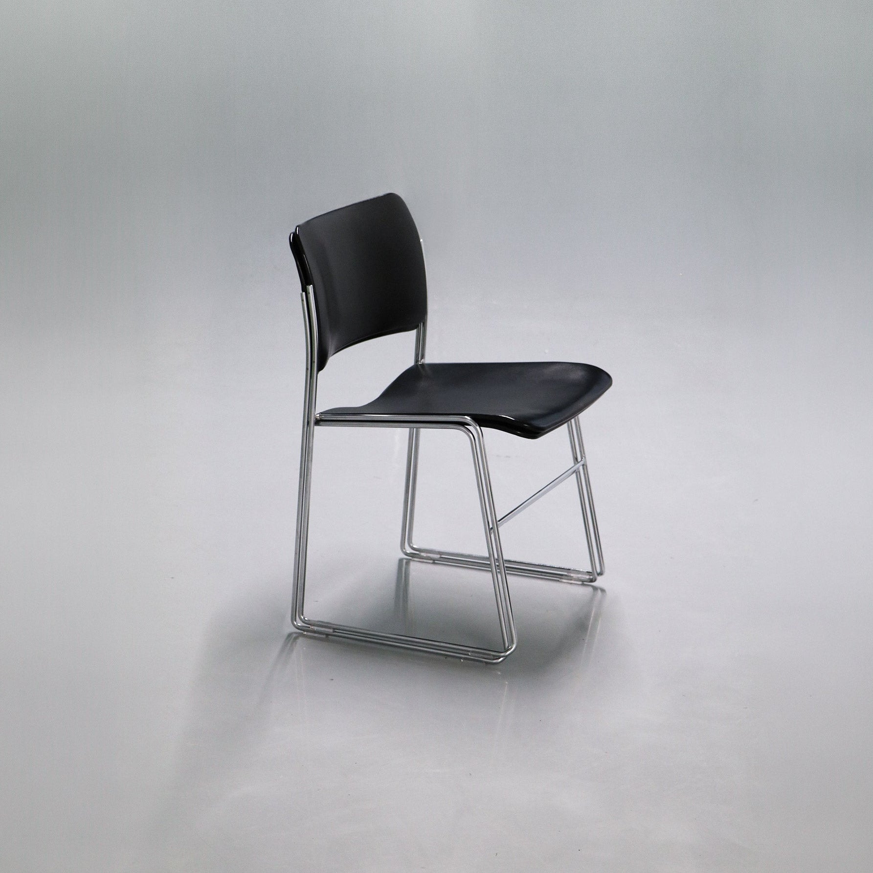 Stackable chairs 40/4 by David Rowland for GF Furniture - Stainless and aluminum