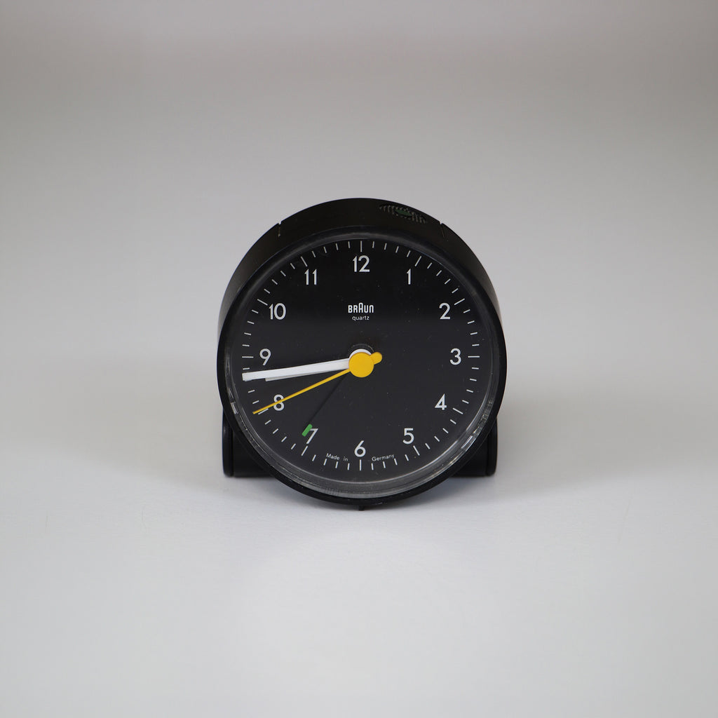 Alarm clock AB5 by Dieter Rams for Braun - black plastic 