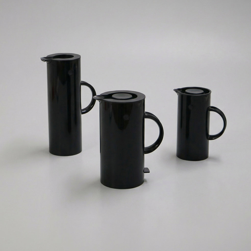Vacuum Jug and coffee press EM77 by Erik Magnussen for Stelton - Black plastic
