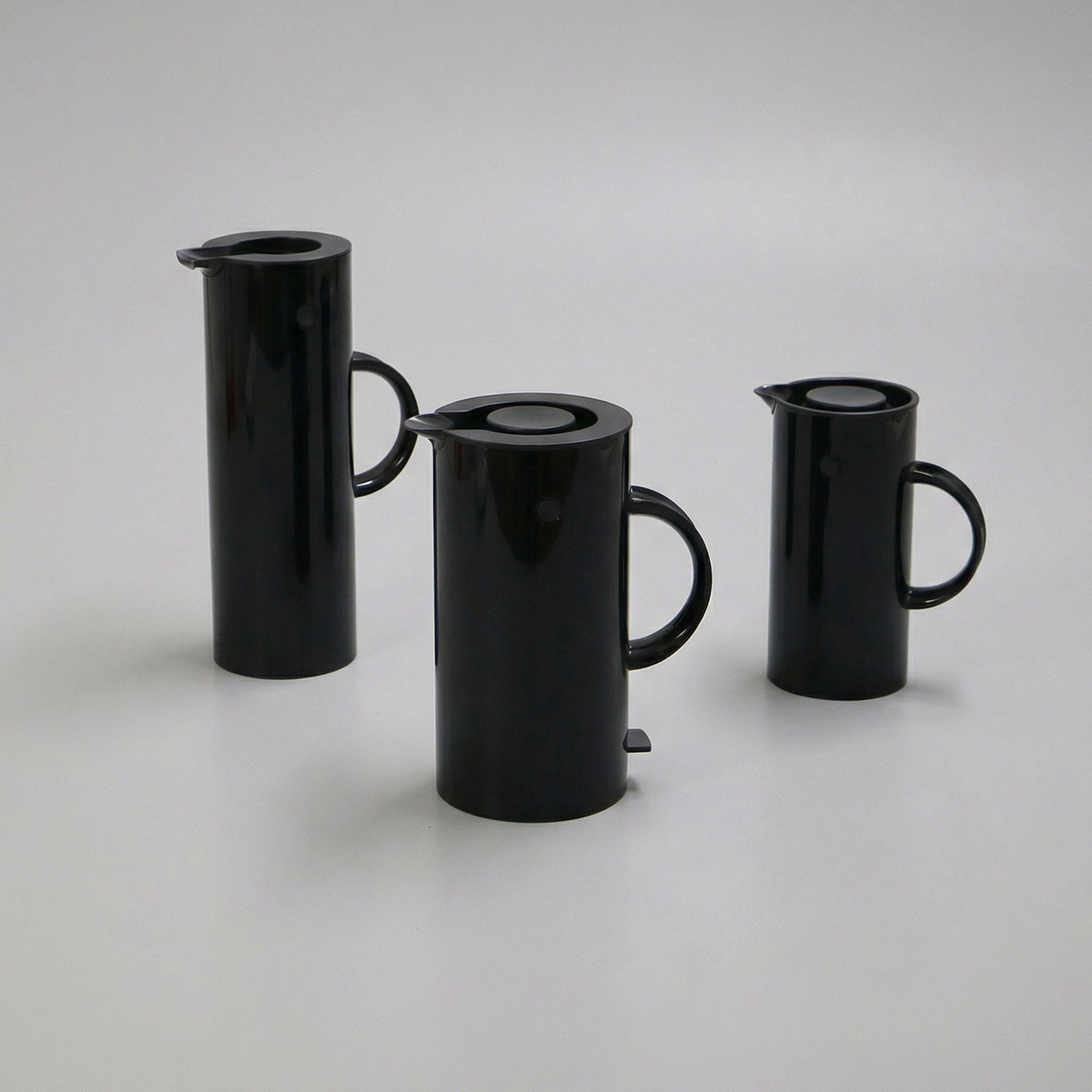 Vacuum Jug and coffee press EM77 by Erik Magnussen for Stelton - Black plastic