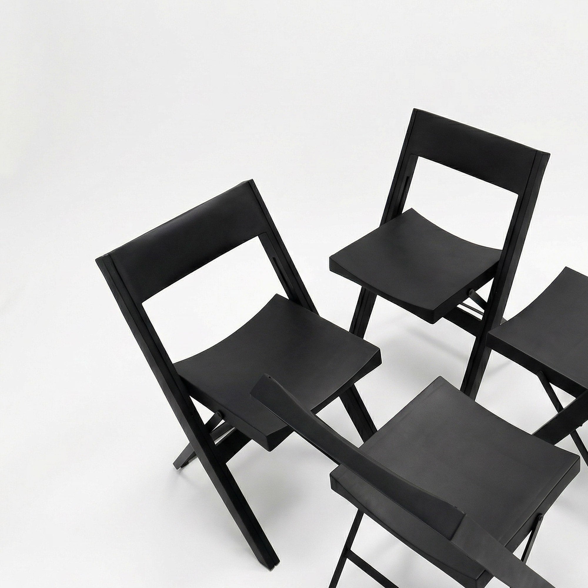 Foldable chair Sennik by Niels Gammelgaard for IKEA - Black plastic and steel