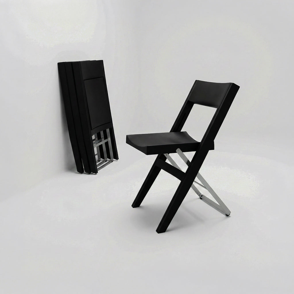 Foldable chair Sennik by Niels Gammelgaard for IKEA - Black plastic and steel
