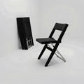 Foldable chair Sennik by Niels Gammelgaard for IKEA - Black plastic and steel