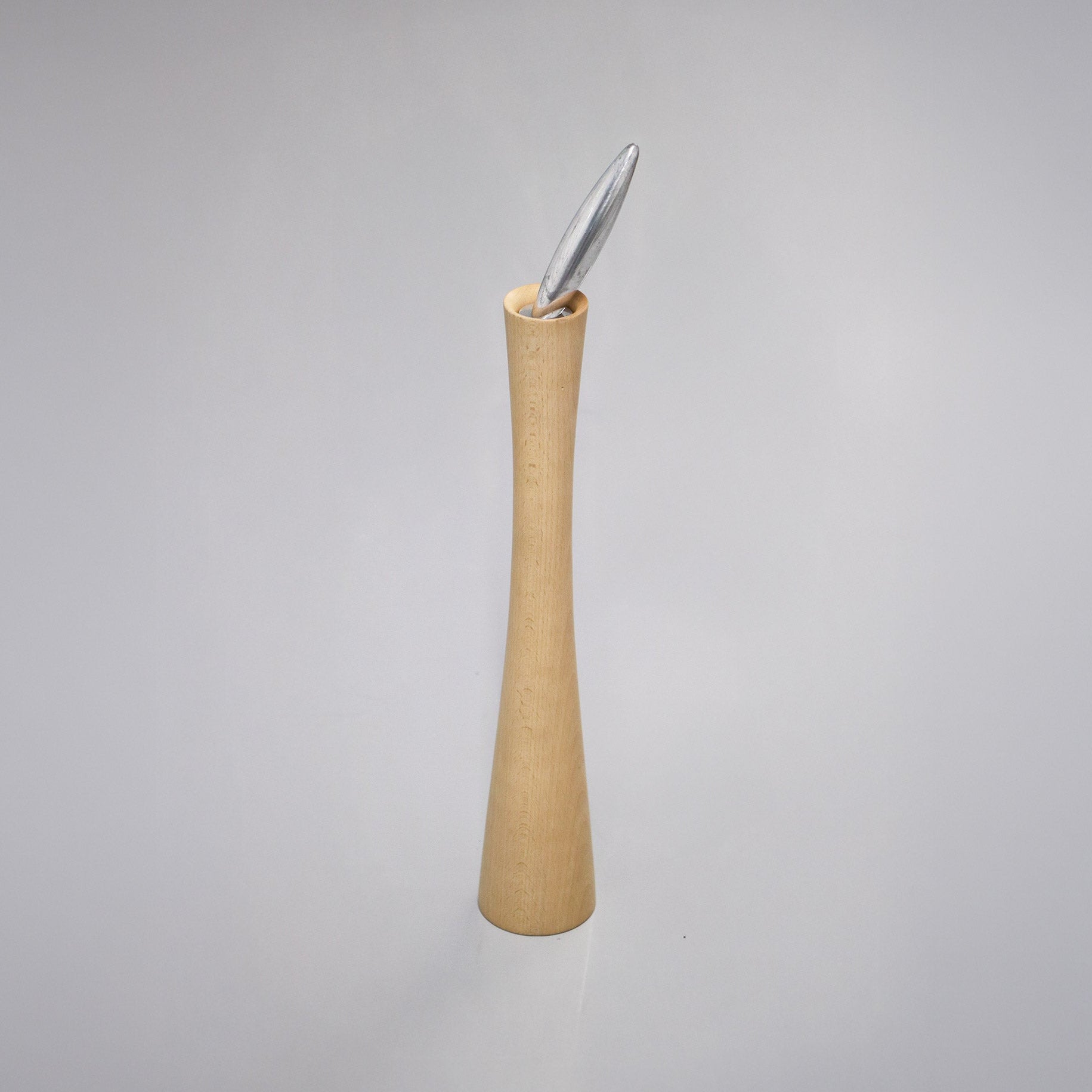 Pepper Mill Twergi MP156 by Paolo Pagani  for Alessi - Wood and aluminum